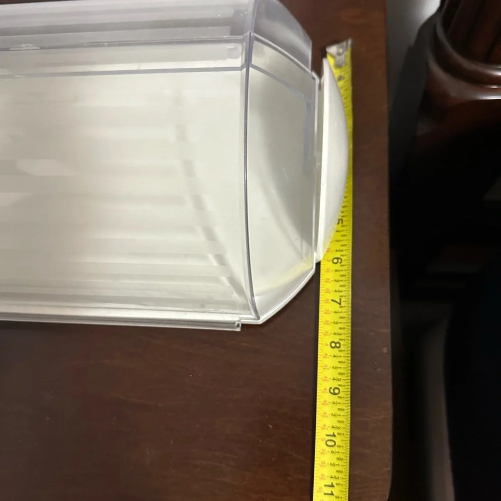 Rectangular Cake Bead Holder, Plastic, White/Transparent